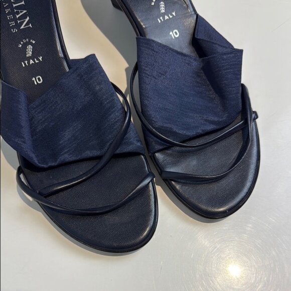 Italian Shoemakers Blue Sandals Minimalist Design size 10 women's - Picture 3 of 5